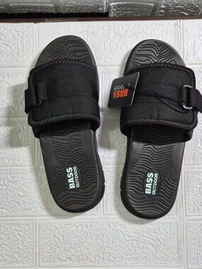Bass Outdoor Mens 7 (W 9)  TOPO Utility Sandal Boat Shoe Blk Gorpcore Adjustable